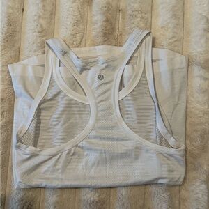 Lululemon White Racerback Tank Top